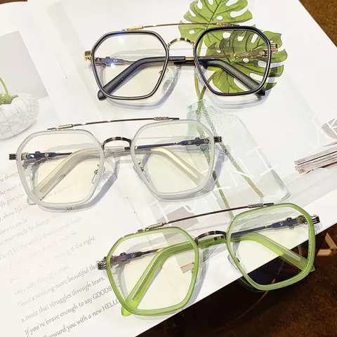 Fashion Geometric Full Square Glasses