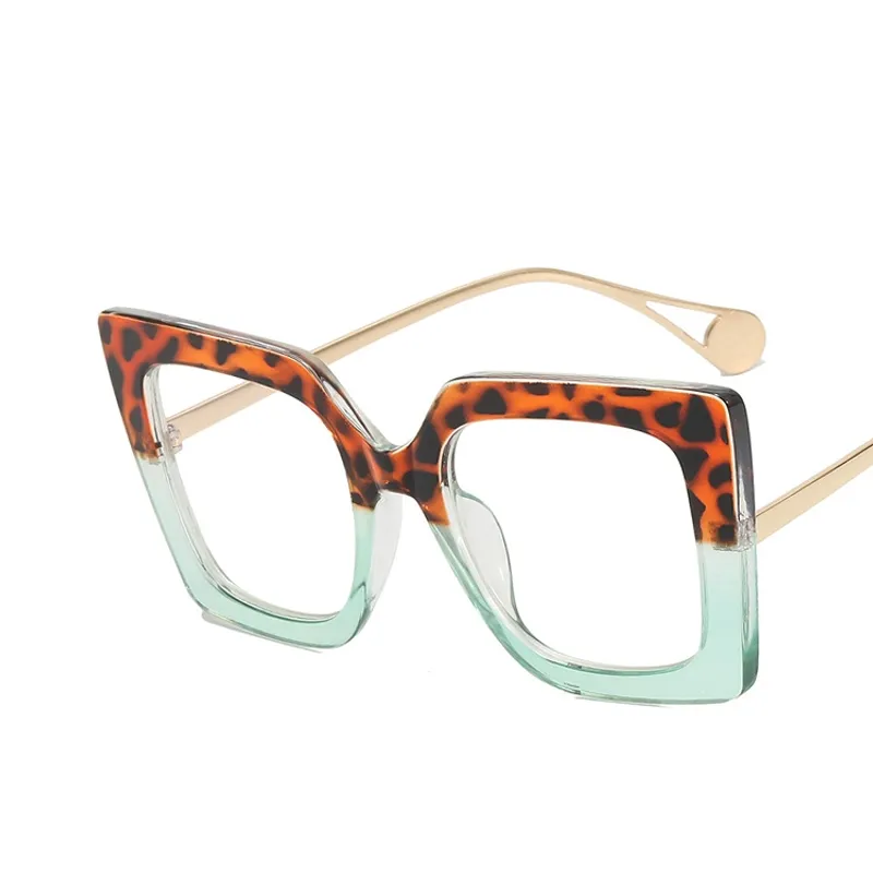 Oversized Fashion Glasses with Pearl Button Design